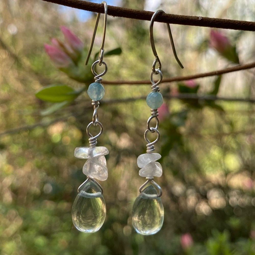 Aquamarine Drop Earrings - Picture 2 of 6